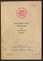 War Area Service Corps Information Pamphlet on Peiping, January 1946
