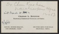 Charles L. Boynton Business Card