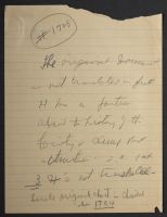 Note on Incomplete Translation of Document