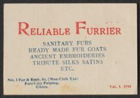 Reliable Furrier Business Card