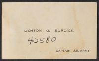Denton G. Burdick Business Card