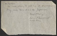 Note re UP Request for Question to be Asked