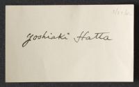 Memo of Inquiries for Conference with Hatta