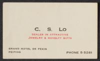 C.S. Lo Business Card