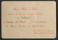 Invitation from Mayor Chien Ta-Chun