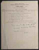 Check Sheet - Numbering of Documents