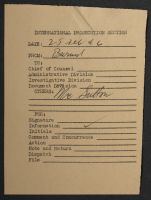 IPS Administrative Sheet