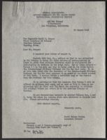 Letter re Volumes of Correspondence