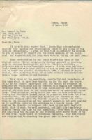 Appreciation for Robert Vote March 19, 1948
