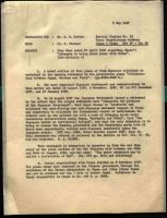 Your Memo dated 29 April 1947 regarding Japan's 'attempts to bring about peace with China.' (Sub-division 4)