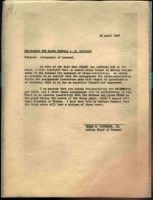 Assignment of Accused Memo April 16, 1947